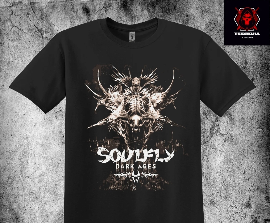 Soulfly &quot;Dark Ages&quot; Metal Rock Band Tee Heavy Cotton Unisex T-SHIRT