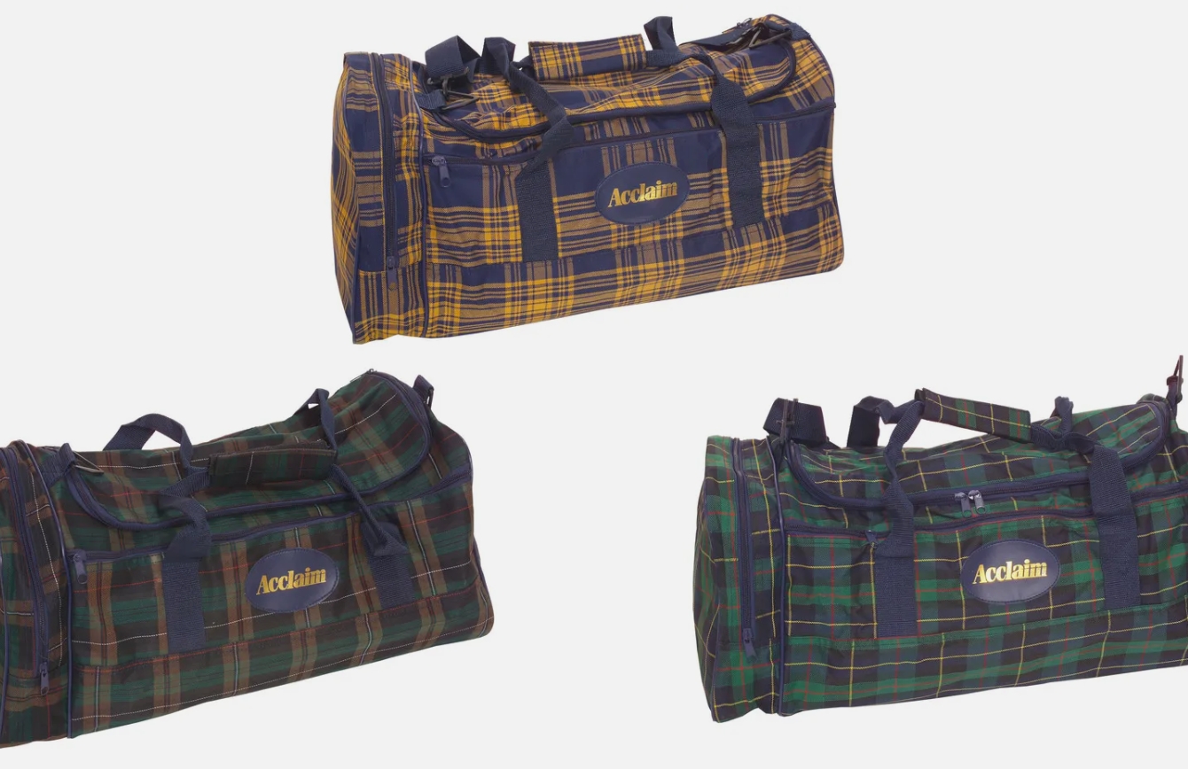 ACCLAIM Turnberry Travel Range Maxi Holdall Holiday Sports Gym Bag Tartan 21&quot;